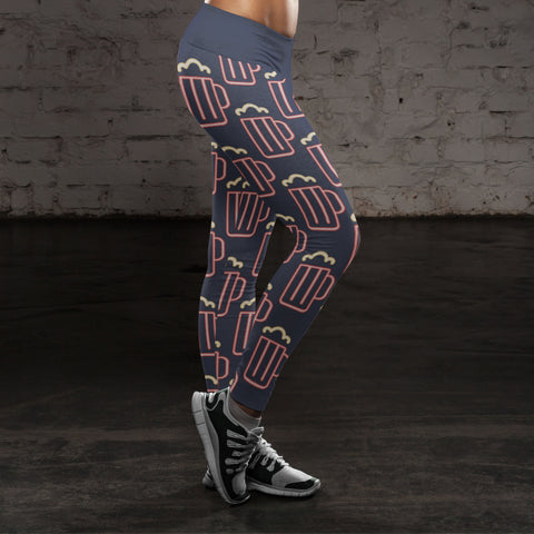 Image of Neon Light Beer Mug Leggings