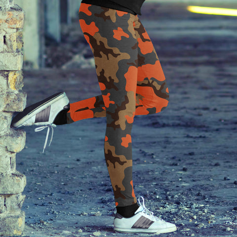 Image of Hunting Leggings Orange Camo