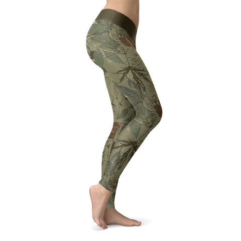 Image of Hunting Leggings Vintage Leaf Camo