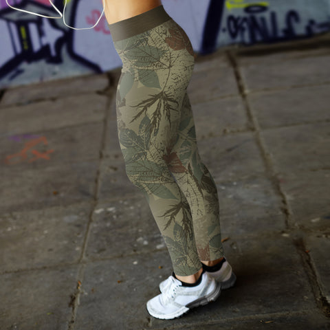 Image of Hunting Leggings Vintage Leaf Camo