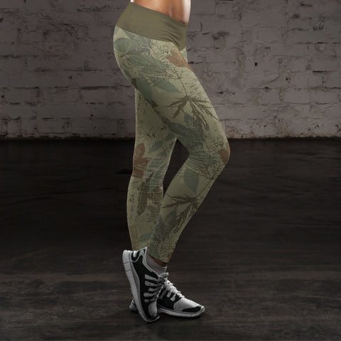 Image of Hunting Leggings Vintage Leaf Camo