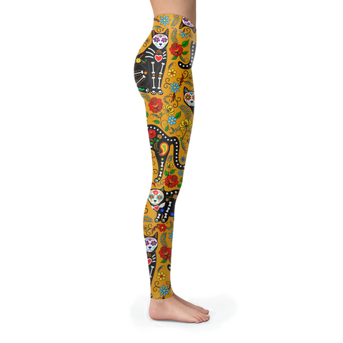 Image of Calavera Cat Leggings