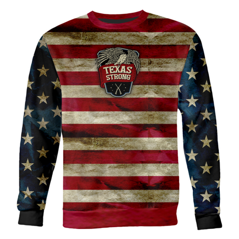 Image of Texas Strong Unisex Sweatshirt Striped