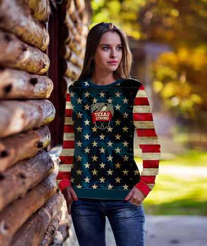 Image of Texas Strong Unisex Sweatshirt Star Spangled