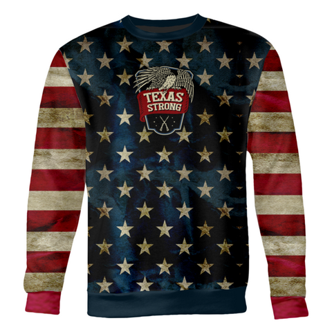 Image of Texas Strong Unisex Sweatshirt Star Spangled