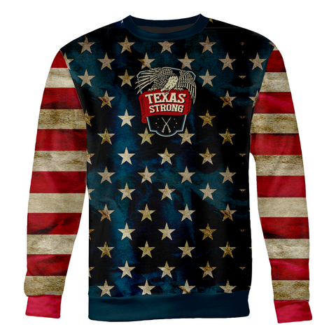 Image of Texas Strong Unisex Sweatshirt Star Spangled