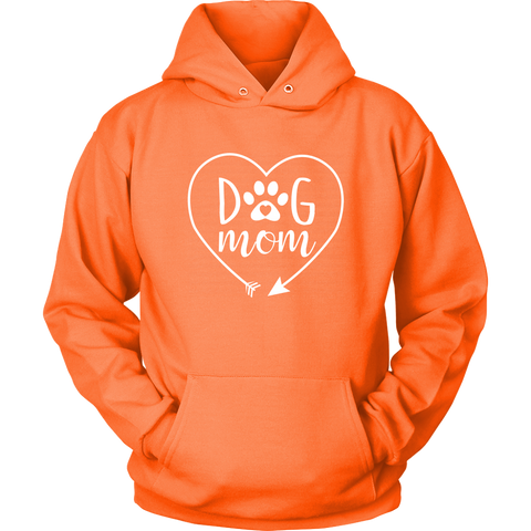 Image of Dog Mom Heart Hoodie Sweatshirt