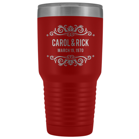 Image of Couples Est Personalized Tumbler 30oz