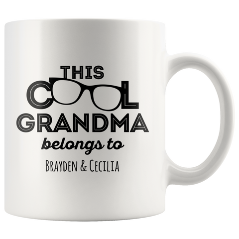 Image of This Cool Grandma Personalized White Ceramic Mug