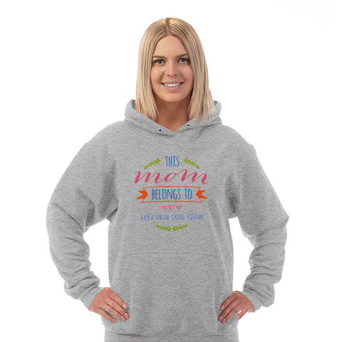Image of Mom Belongs To Personalized Hoodie
