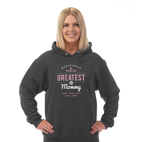 Image of Worlds Greatest Mommy Personalized Hoodie