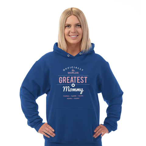 Image of Worlds Greatest Mommy Personalized Hoodie
