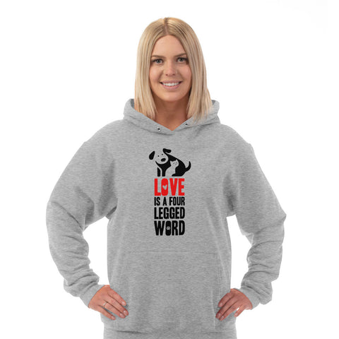 Image of Hoodie Love Is A Four Legged Word