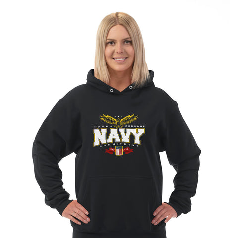 Image of Hoodie Honor Courage Navy