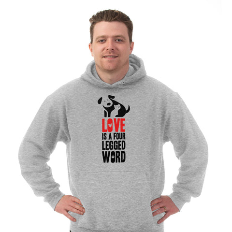 Image of Hoodie Love Is A Four Legged Word