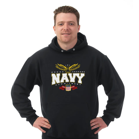 Image of Hoodie Honor Courage Navy