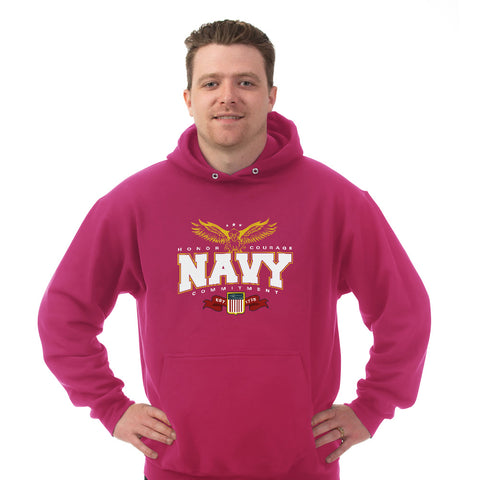 Image of Hoodie Honor Courage Navy
