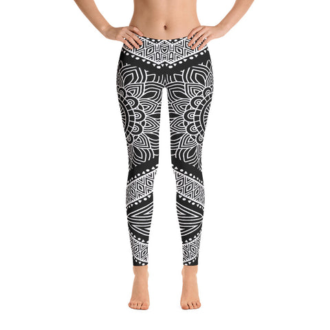 Image of Black N White Mandala Leggings