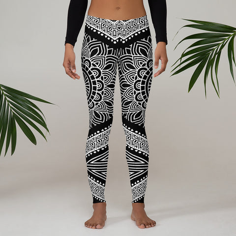 Image of Black N White Mandala Leggings