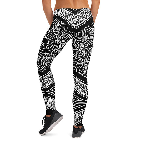 Image of Black N White Mandala Leggings