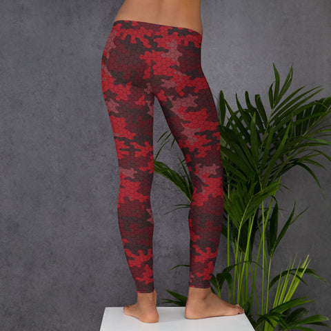 Image of Red Camo Womens Leggings