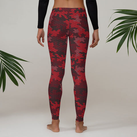Image of Red Camo Womens Leggings