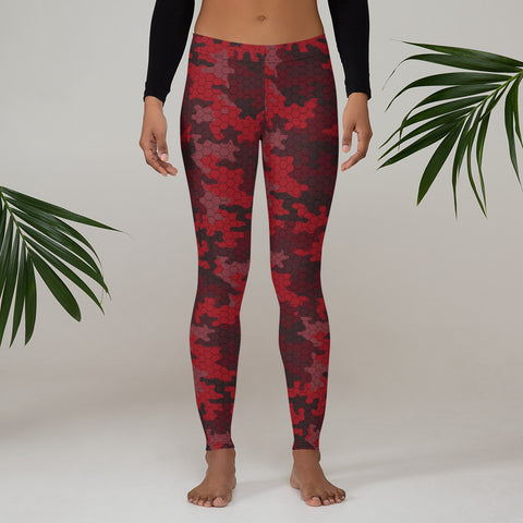 Image of Red Camo Womens Leggings