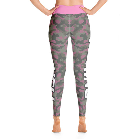 Image of Love Fishing Pink Camo Yoga Leggings