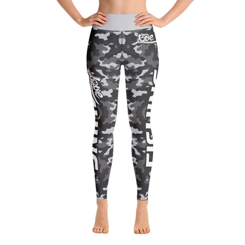 Image of Love Fishing Silver Camo Yoga Leggings