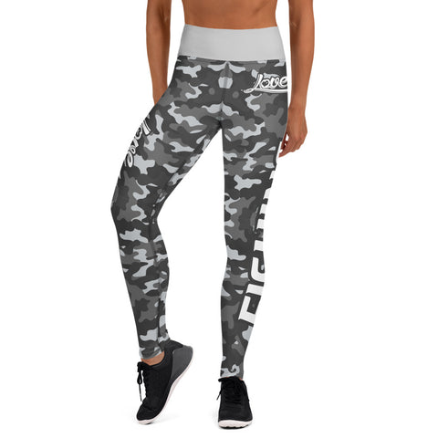 Image of Love Fishing Silver Camo Yoga Leggings