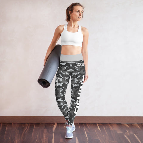 Image of Love Fishing Silver Camo Yoga Leggings