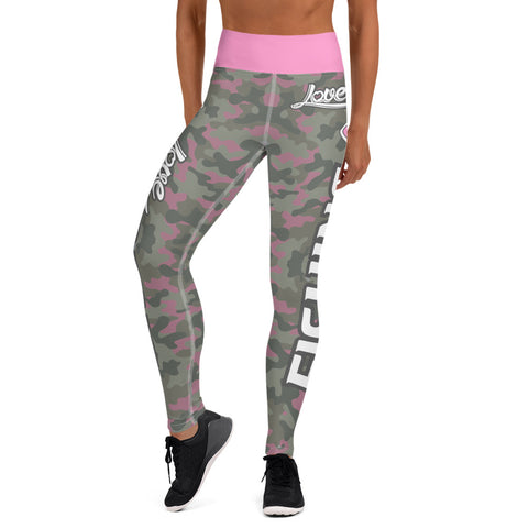 Image of Love Fishing Pink Camo Yoga Leggings