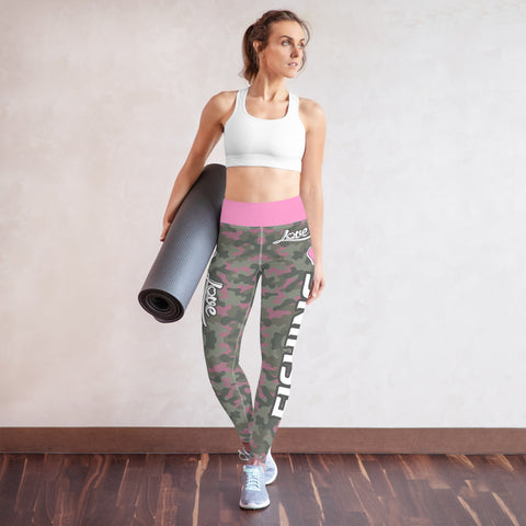 Image of Love Fishing Pink Camo Yoga Leggings