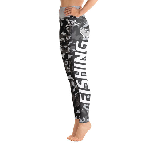 Image of Love Fishing Silver Camo Yoga Leggings