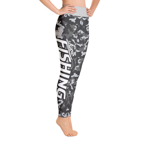 Image of Love Fishing Silver Camo Yoga Leggings