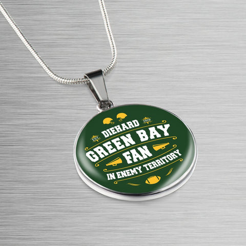 Image of Diehard Green Bay Fan Sports Pendant Necklace