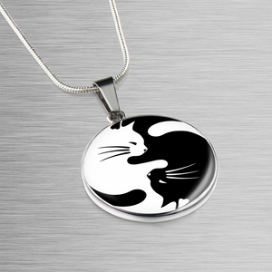 Yinyang Cats Pendant Necklace