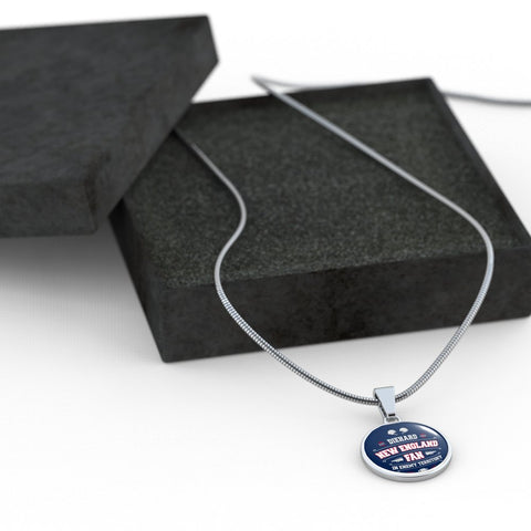 Image of Diehard New England Fan Sports Pendant Necklace Navy