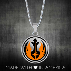 Jedi Orange Pendant Necklace