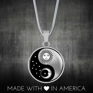 Yinyang Sun and Moon Pendant Necklace