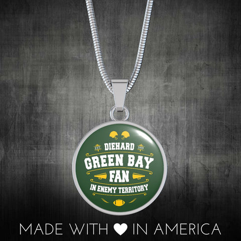 Image of Diehard Green Bay Fan Sports Pendant Necklace