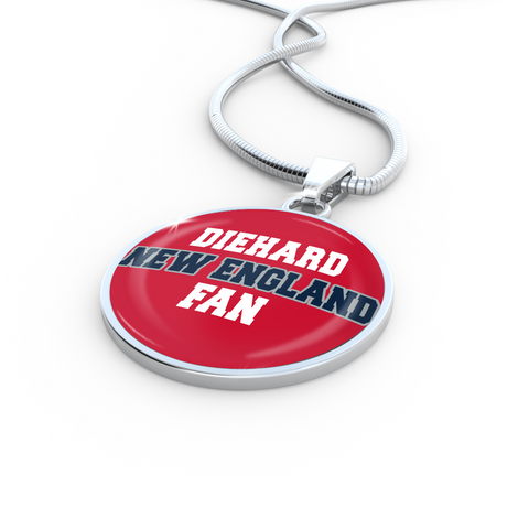 Image of Diehard New England Fan Sports Pendant Necklace Navy