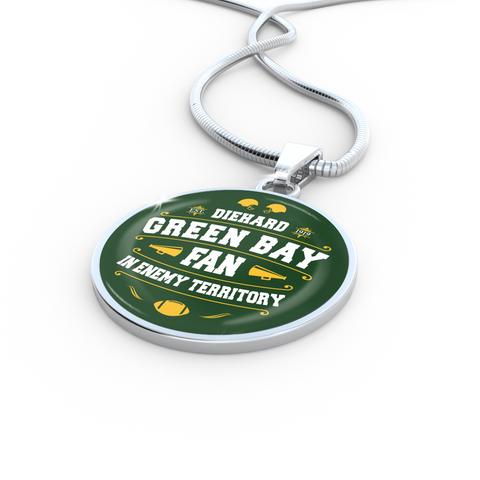 Image of Diehard Green Bay Fan Sports Pendant Necklace