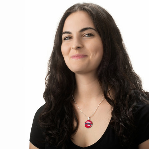 Image of Diehard New England Fan Sports Pendant Necklace Navy