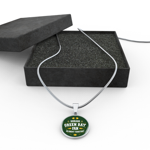 Image of Diehard Green Bay Fan Sports Pendant Necklace