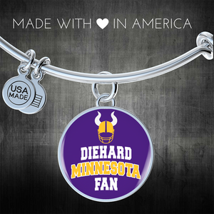 Diehard Minnesota Fan Sports Bangle Bracelet