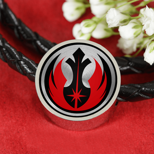 Jedi Red Unisex Leather Charm Bracelet