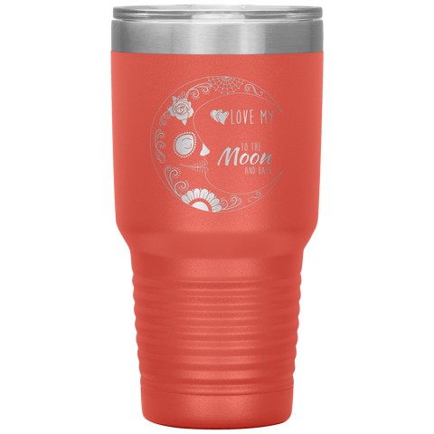Image of Love My Grandkids To The Moon Sugar Skull Tumbler