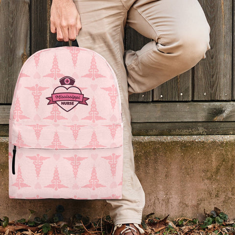 Image of Mississippi Nurse Backpack Pink