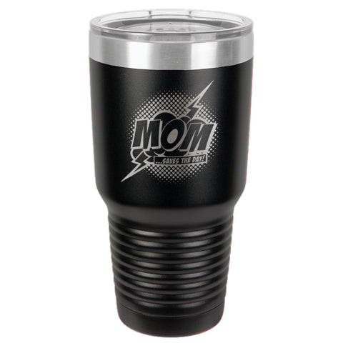 Image of Mom Saves The Day Stainless Steel Tumbler